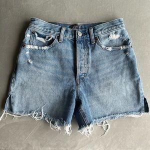 Abercrombie and Fitch high rise 4 inch Jean shorts